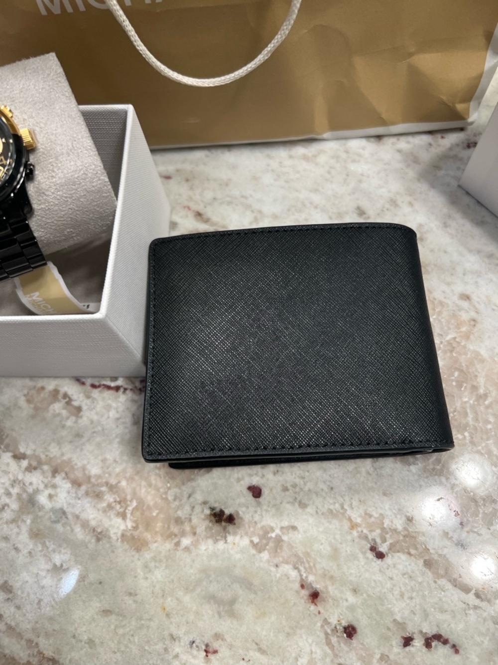 MICHAEL KORS Runway Two-Tone Watch And Cooper Saffiano Leather Billfold Wallet - Picture 10 of 10